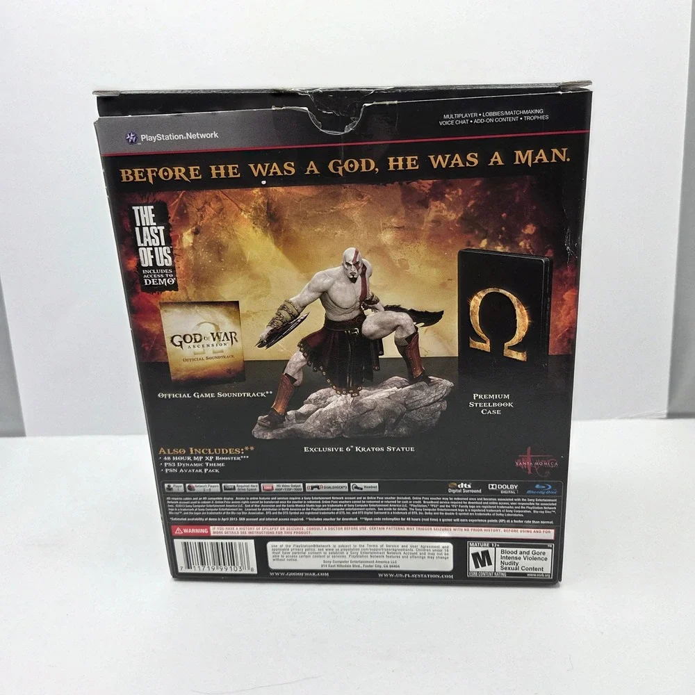 Sony God of War Ascension Collector's Edition PS3 Empty Box Only Kratos BCUS